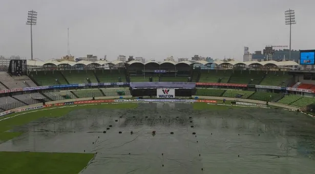 ঢাকা টেস্ট, তৃতীয় দিনের খেলা পরিত্যক্ত ঘোষণা