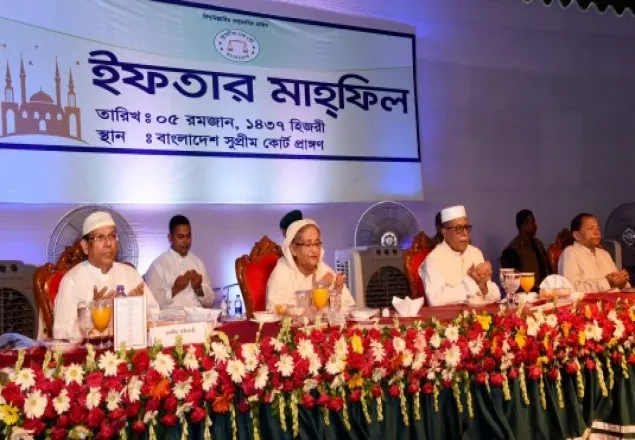 প্রধান বিচারপতির ইফতারে রাষ্ট্রপতি ও প্রধানমন্ত্রী