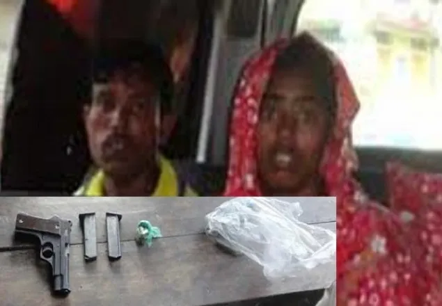 নীলফামারীতে পিস্তলসহ স্বামী-স্ত্রী আটক