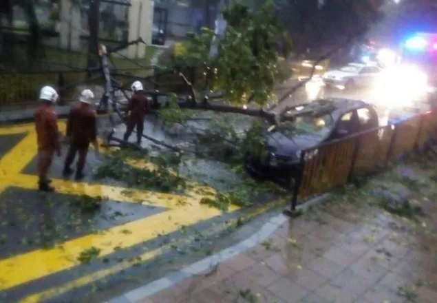 মালয়েশিয়ায় ভারি বর্ষণ ও বজ্রপাত
