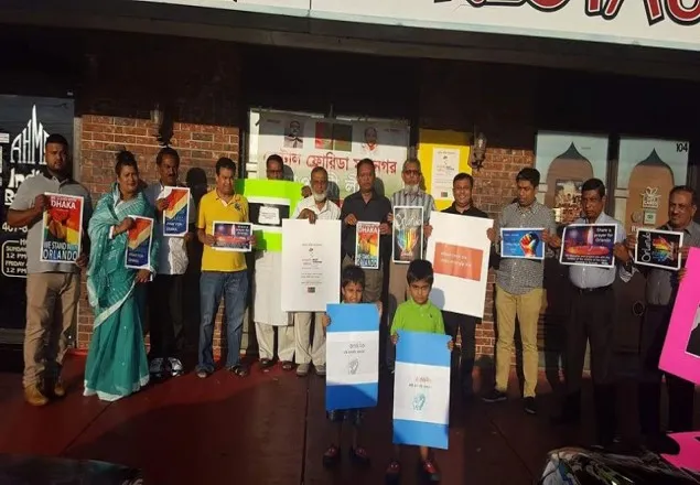সেন্ট্রাল ফ্লোরিডায় আওয়ামী লীগের জঙ্গি বিরোধী সমাবেশ ও মানবন্ধন অনুষ্টিত 