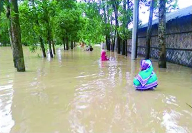 বগুড়ার সারিয়াকান্দির নিম্নাঞ্চল প্লাবিত