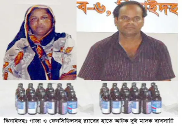 ঝিনাইদহে দুই মাদক ব্যাবসায়ী আটক