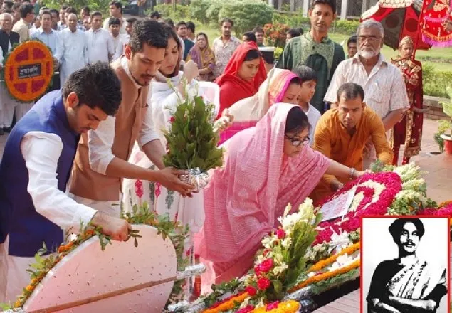 জাতীয় কবির সমাধিতে সর্বস্তরের মানুষের শ্রদ্ধা