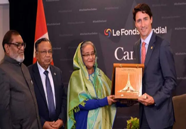 ট্রুডোকে বাবার সম্মাননা দিলেন প্রধানমন্ত্রী