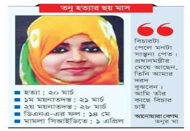 তনু হত্যা: ছয় মাসেও শনাক্ত হয়নি হত্যাকারী  