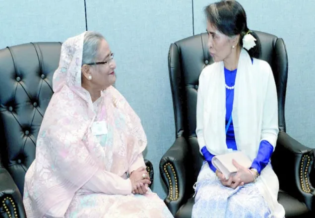 নিউইয়র্কে হাসিনা-সুচি'র আন্তরিক পরিবেশে বৈঠক 