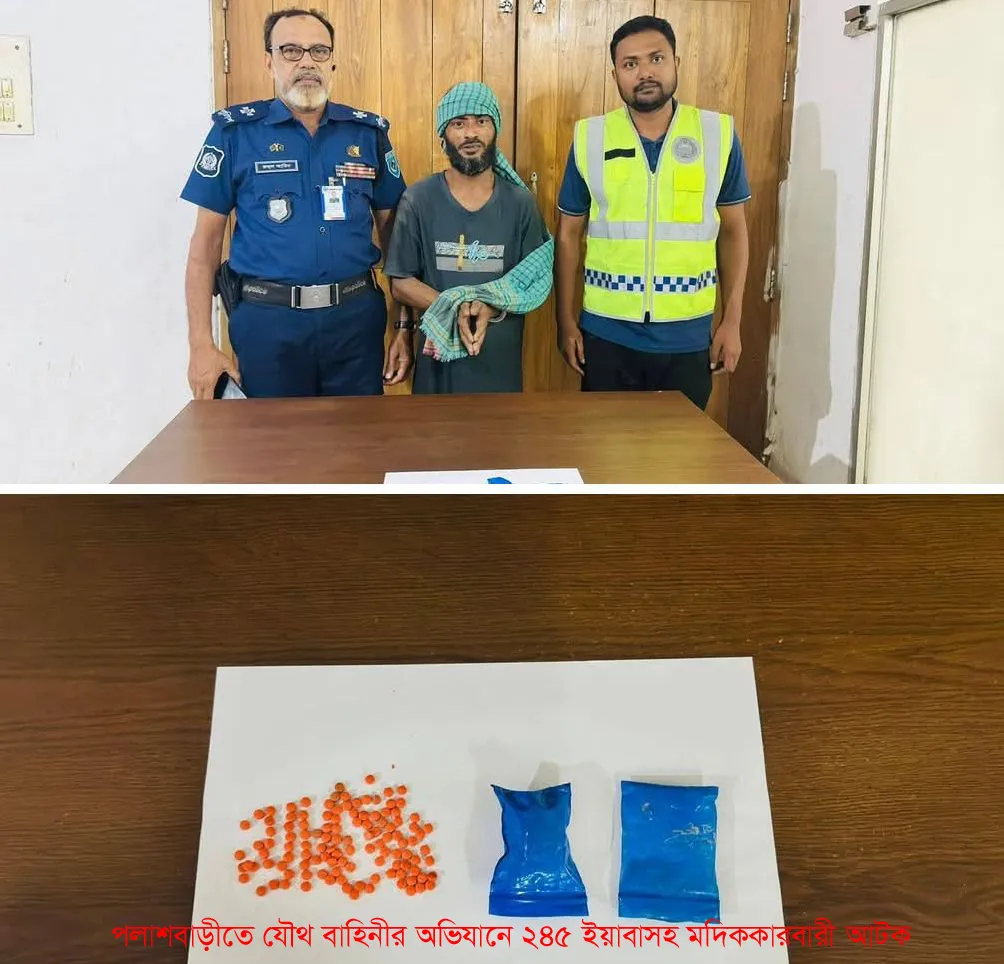 যৌথ বাহিনীর অভিযানে ২৪৫ পিস ইয়াবাসহ মাদক ব্যবসায়ী আটক