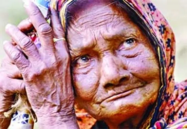 বৃদ্ধা মাকে পেটানোর সময় ছেলে আটক