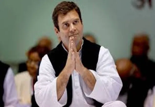 রাহুল গান্ধীর দিকে জুতা নিক্ষেপ
