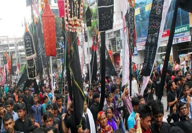 প্রতীকী কারবালা প্রান্তরে তাজিয়া মিছিল