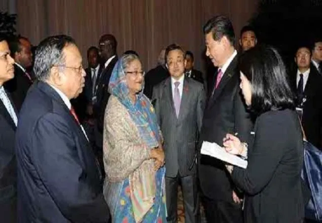 প্রধানমন্ত্রীর সঙ্গে চীনা প্রেসিডেন্টের বৈঠক চলছে
