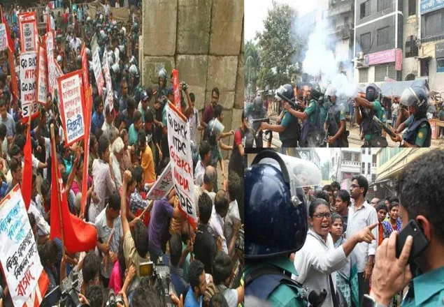 রামপাল বিরোধী মিছিলে পুলিশের গ্যাস- গুলি, তবুও মোদির কাছে চিঠি