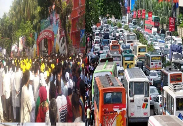সম্মেলনে রাজধানীর রাস্তা গাড়ির গ্যারেজে পরিণত হচ্ছে