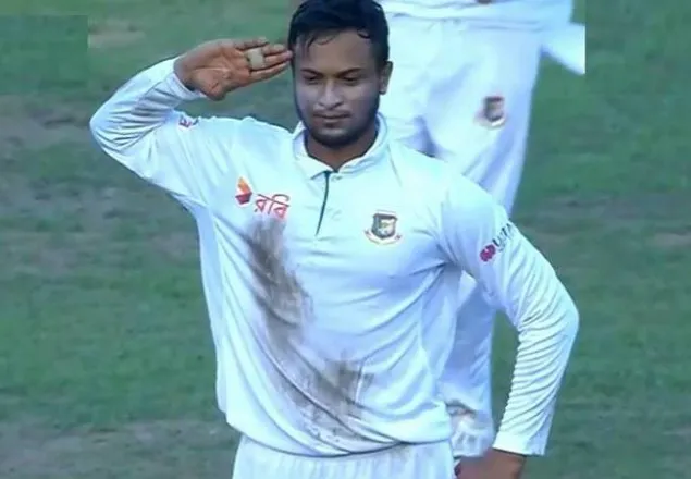 সাকিবের স্যালুট রহস্য !