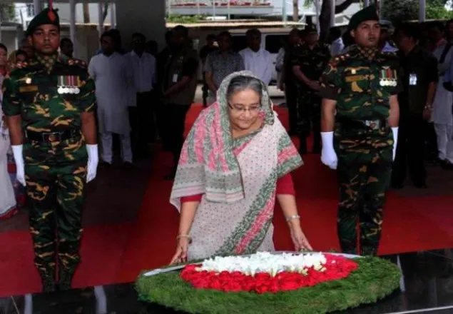 জেল হত্যা দিবসে বঙ্গবন্ধুর প্রতিকৃতিতে প্রধানমন্ত্রীর শ্রদ্ধা জ্ঞাপন