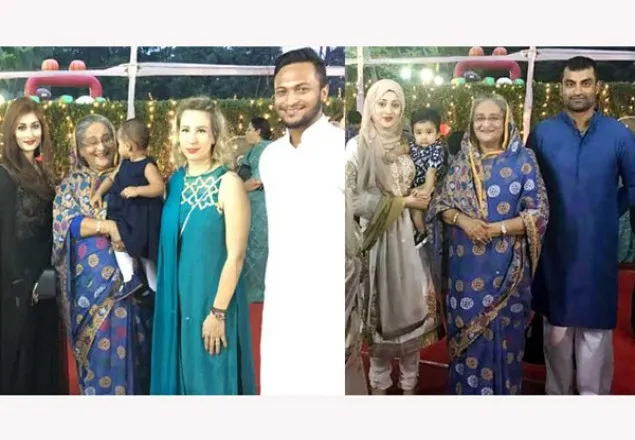 প্রধানমন্ত্রীর আমন্ত্রণে গণভবনে সাকিব-তামিমের পরিবার