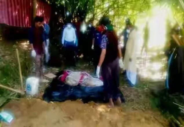 কবর থেকে ২০ দিনপর গৃহপরিচালিকার লাশ উত্তোলন