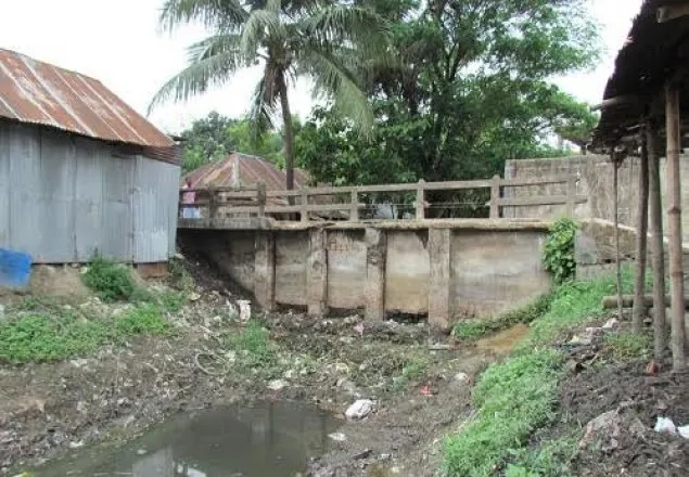 নোয়াখালীর ছাগলমারা খাল দখল করে ভবন নির্মাণ