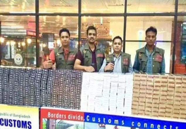 শাহজালালে প্রায় দুই লাখ শলাকা সিগারেট জব্দ