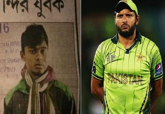 ভারতে আফ্রিদি লেখা জার্সি পরায় যুবক আটক