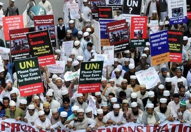 রাজধানীতে রোহিঙ্গা নির্যাতনের প্রতিবাদে ইসলামী ঐক্যজোটের বিক্ষোভ