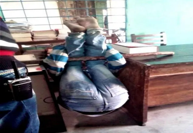 ঘুষ না পেয়ে থানায় যুবককে ঝুলিয়ে পেটাল পুলিশ