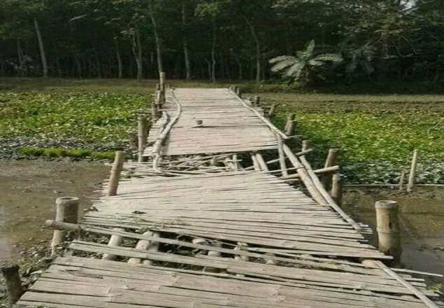 গোবিন্দগঞ্জে বাশের সাকো ভেঙ্গে পড়ায় জনদূর্ভোগ