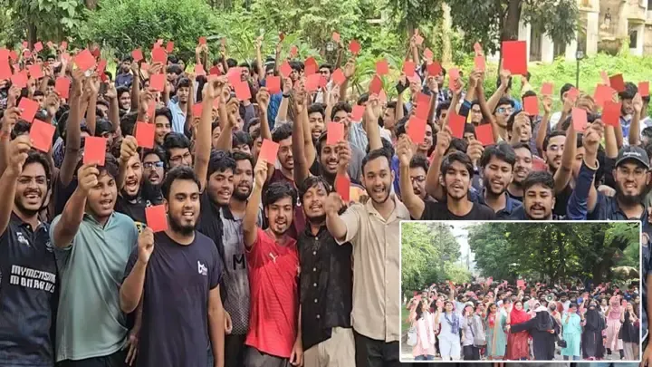 পঞ্চম দিনেও অচল চুয়েট, নতুন ভিসিকে শিক্ষার্থীদের ‘লাল কার্ড’