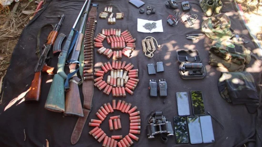 Army seizes large cache of weapons in raid on KNF hideout in Bandarban