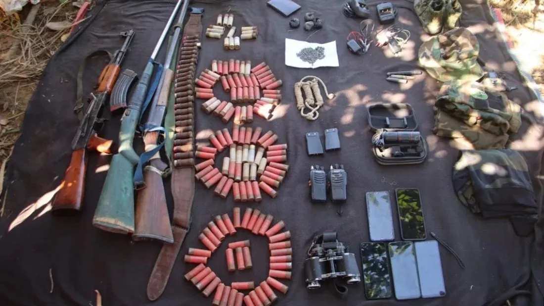Army seizes large cache of weapons in raid on KNF hideout in Bandarban