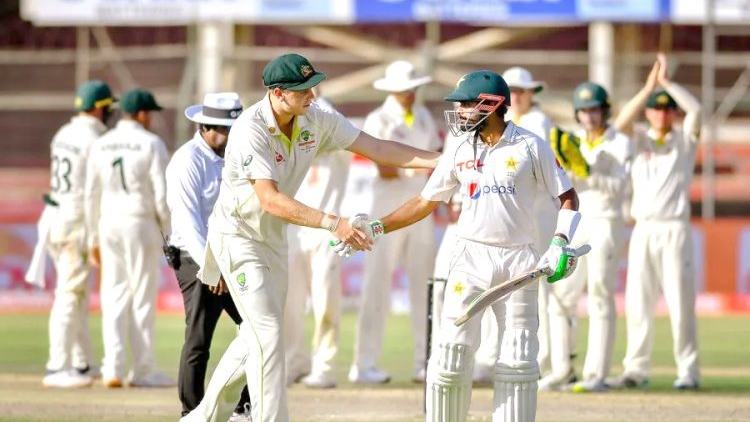 Cricket  Pakistan draw in Karachi after Babar heroics