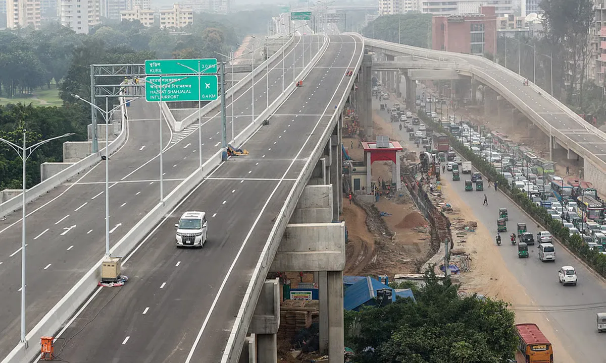 Vehicles can enter Dhaka toll-free via airport area expressway Thursday