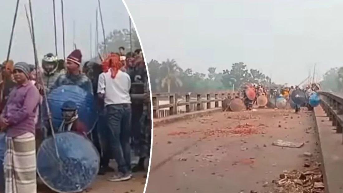 50 Injured in violent clash between two villages in Faridpur