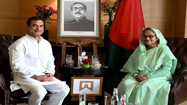 Rahul Gandhi meets PM Hasina in Delhi