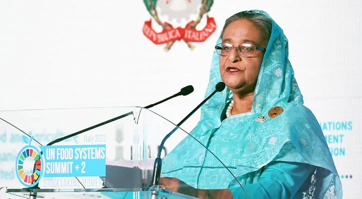 জাতিসংঘের খাদ্য সম্মেলনে ৫ দফা প্রস্তাব প্রধানমন্ত্রীর