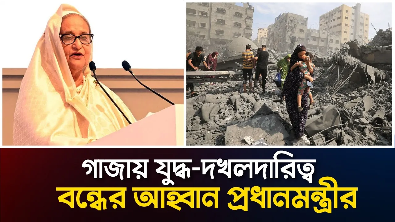 গাজায় যুদ্ধ-দখলদারিত্ব বন্ধের আহ্বান প্রধানমন্ত্রীর