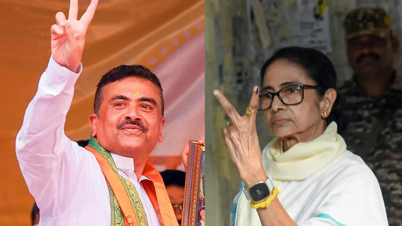 প্রাপ্ত ফলাফল বিজেপি ১৫০ আসন, তৃণমূল ১২৫