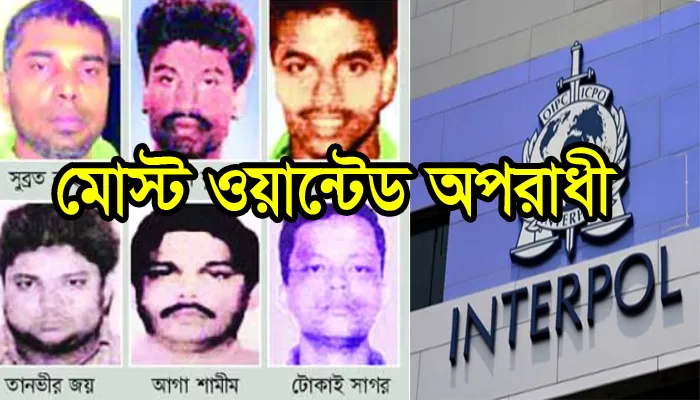 ইন্টারপোলে মোস্ট ওয়ান্টেড যেসব বাংলাদেশি অপরাধী
