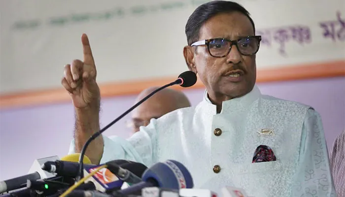 অস্ত্রের ওপর নির্ভরশীল নই, আমাদের শক্তি জনগণ: কাদের