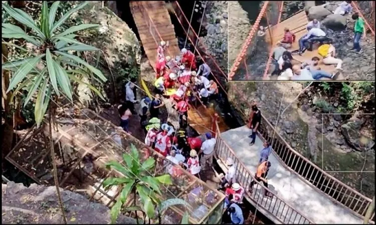 উদ্বোধনের পরেই ভেঙে পড়ল সেতু!