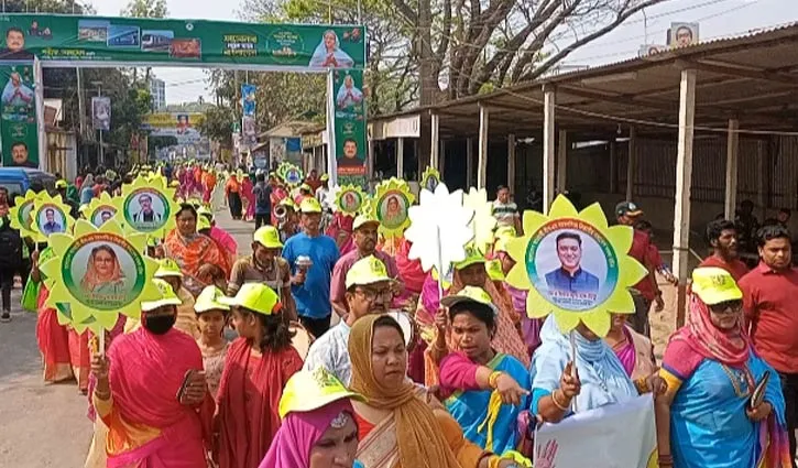 প্রধানমন্ত্রীর জনসভা : মিছিলে মিছিলে মুখরিত ময়মনসিংহ নগরী
