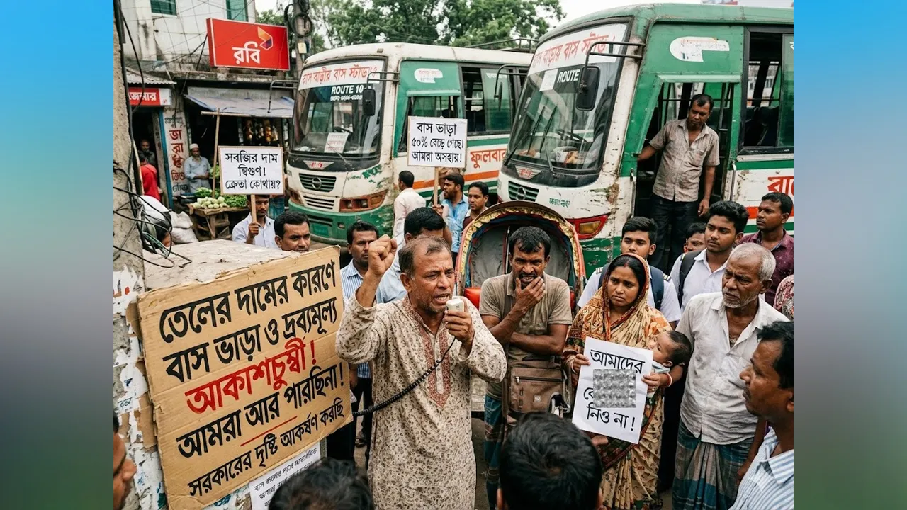 জ্বালানি তেলের দাম বৃদ্ধিতে বাড়তি চাপে মধ্য-নিম্নবিত্ত