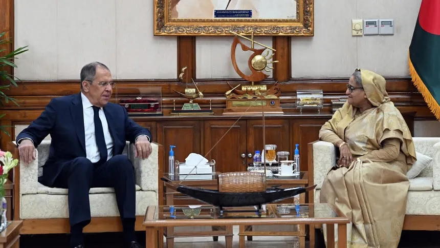 End Ukraine war through negotiations, Hasina tells Lavrov