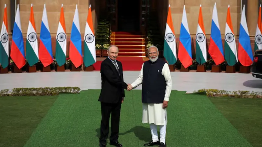 Putin and Modi discuss trade, peace in New Delhi summit