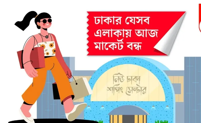 সোমবার রাজধানীর যেসব এলাকার মার্কেট বন্ধ