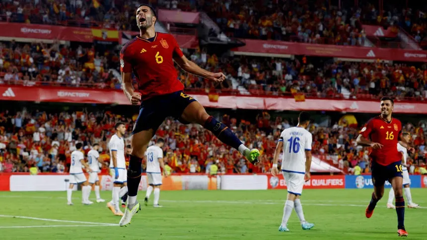 Spain thrash Cyprus in 16-year-old Yamal's first start