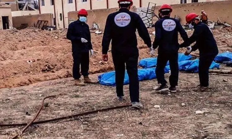 Dozens of bodies found in Syria mass grave