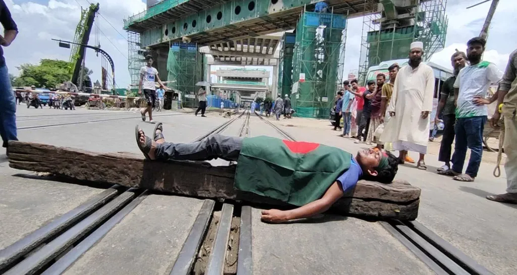 Bangla Blockade: Train movement in Dhaka halted as students block rail tracks