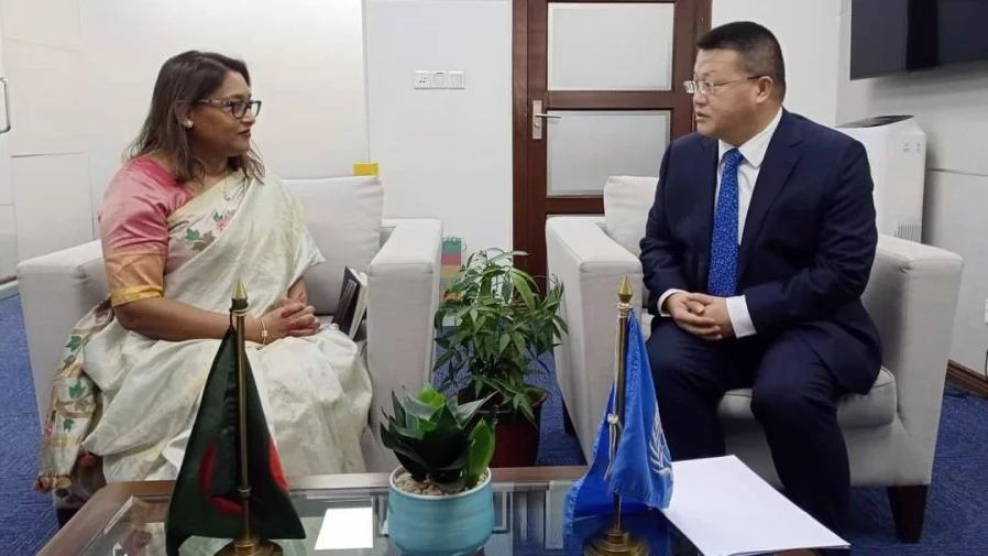 Chinese ambassador meets Saima Wazed